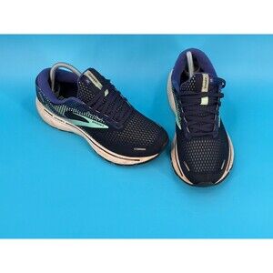 Brooks Ghost 14 Women’s 9 Wide D Peacoat Yucca Navy Running Shoes 120356